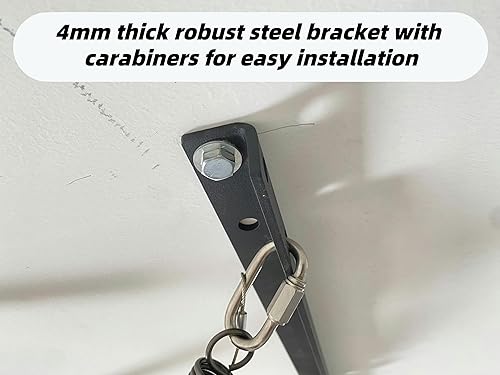 Miniatura 5 de Colgador pesado para bolsas con diseño de amortiguación de ruido y vibraciones, montaje de vigueta de techo o piso abierto para sacos de boxeo