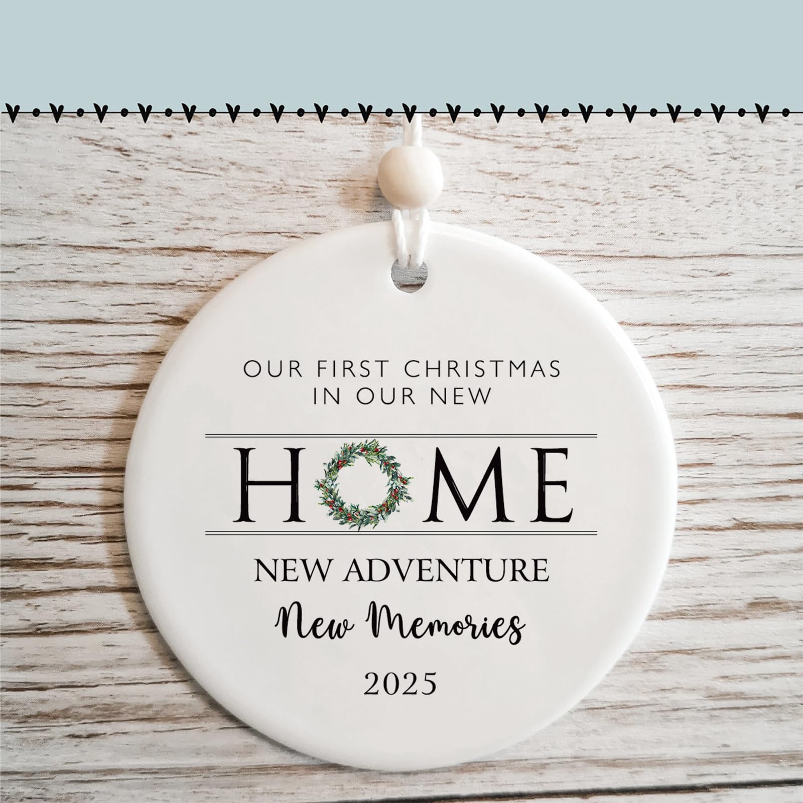 1st Christmas in My New House : ornements festifs 2025 pour votre premier sapin