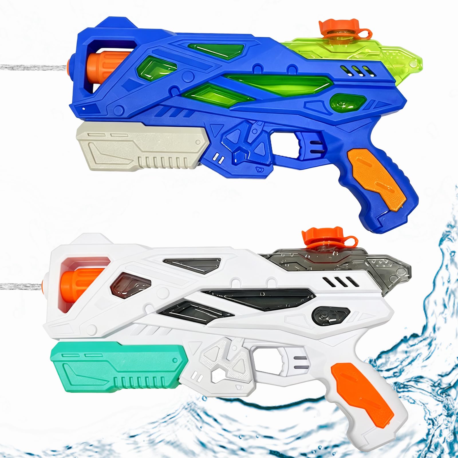 Water Gun, 2 Pack Water Pistol Powerful Long Distance, Water Gun for Kids Adults, Super Squirt Guns Water Blaster Pool Beach Toys for Summer