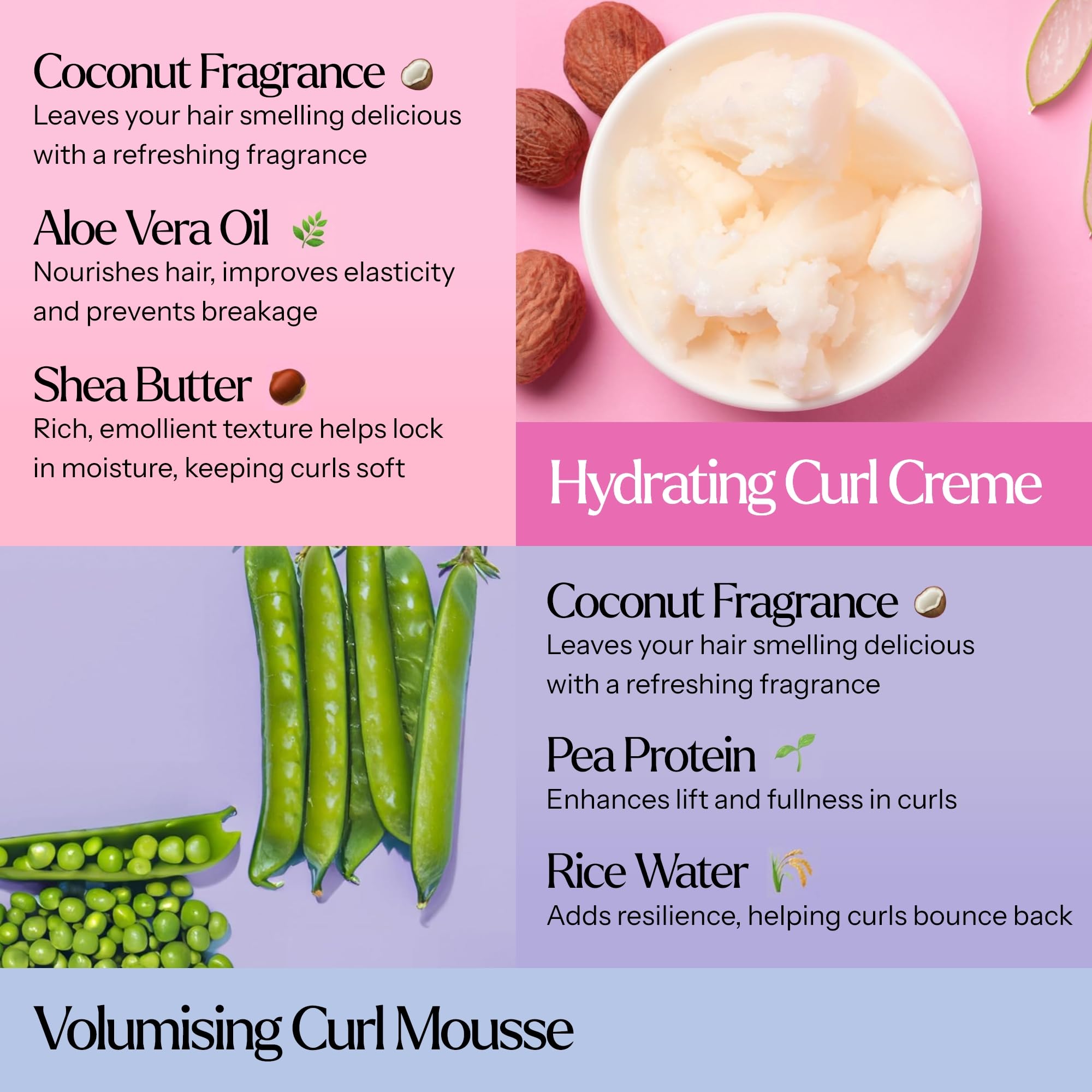 Only Curls Hydrating Curl Crème & Curl Mousse Bundle, Lightweight Curly Hair Products, Leave-in Styling Cream & Curl Mousse - Image 4