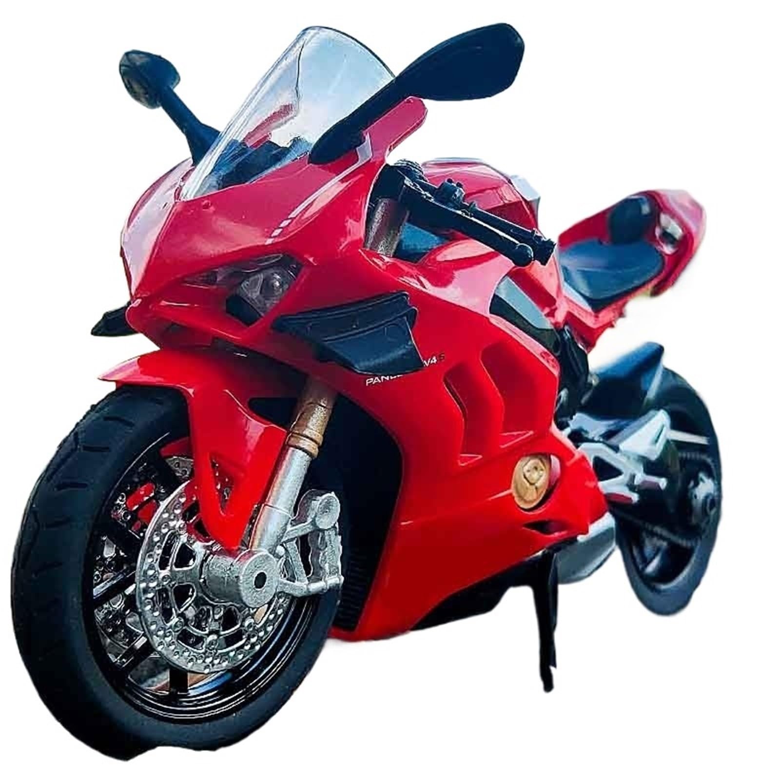 UTJUYFCGF for Ducati Panigale V4S Alloy Racing Cross-Country Motorcycle Model Simulation Toy Street 1/12