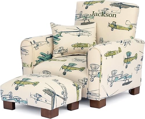 Miniatura 19 de Sillón personalizado para niños pequeños, mecedora tapizada con personalización, silla para niños pequeños con nombre personalizado, cómodo sillón