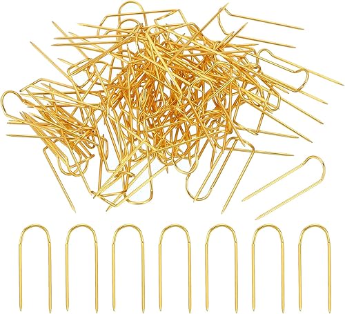 Miniatura 7 de PATIKIL Pasadores de horquilla, 100 pines de acero inoxidable para coser en U de 0.7 pulgadas, pasador de doble bloqueo para coser joyas, tela,