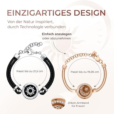 TOTWOO Intelligente Partnerarmbänder mit Bluetooth für Fernbeziehungen