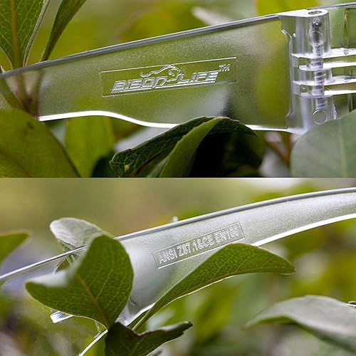 Miniatura 50 de SAFE HANDLER BISON LIFE Clear Lens Color Temple Safety Glasses One Size, Adult, Youth, Clear Protective Polycarbonate Lens Color Temple, Red, 96