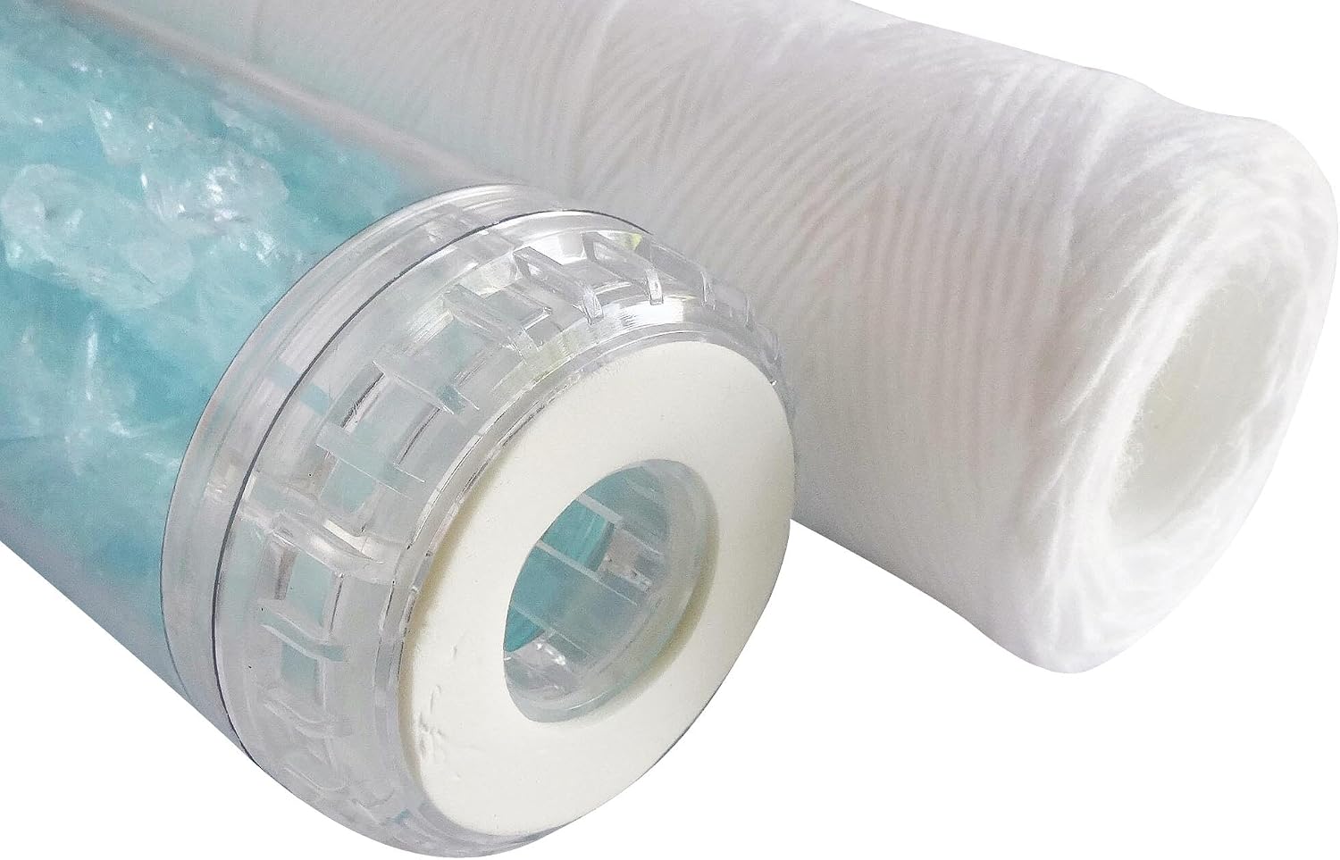 AQUAWATER 105010 Kit Performance-Lot de 2 Cartouches (1 Filtration + 1 anticalc/Corr)-Durée 12m, Plumbing Fixture, Grey