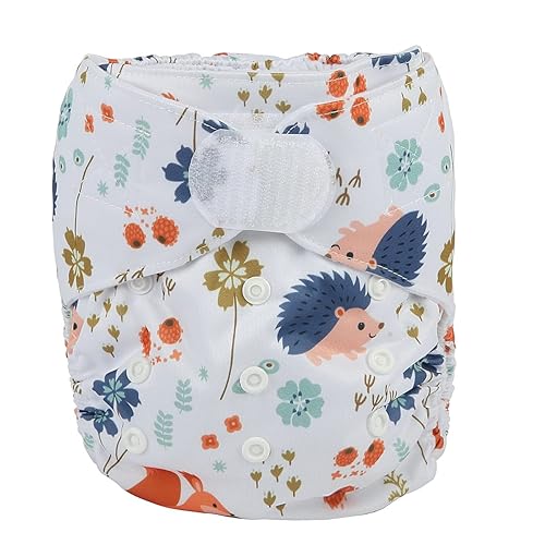 Pañal de tela de bolsillo para bebé con gancho y lazo (erizo de ardilla)