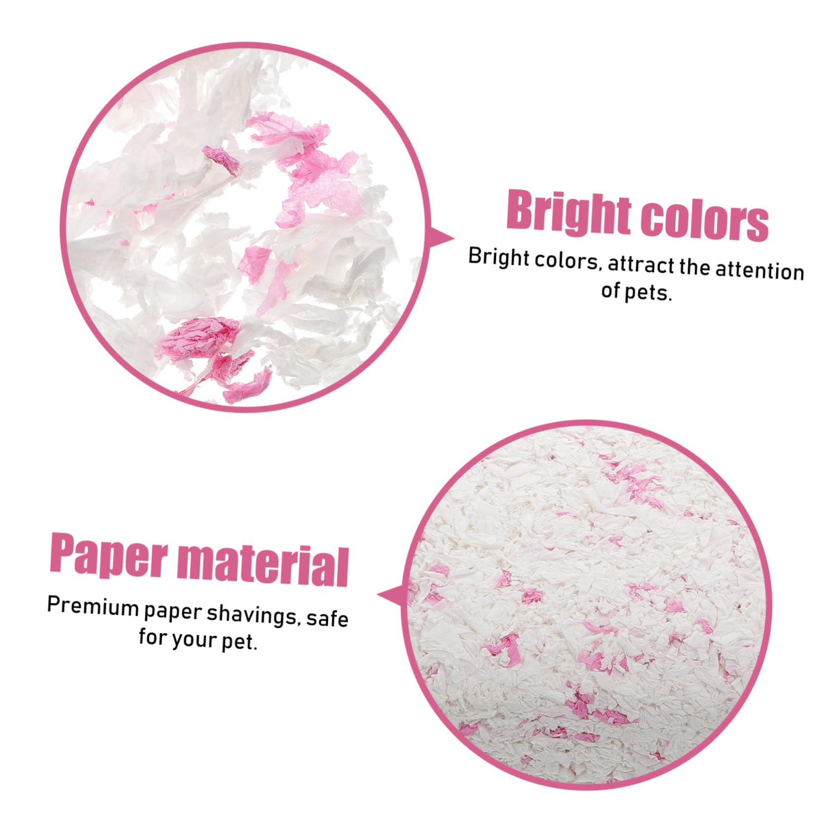 Happyyami Lettiera di Carta per Criceti e Gerbilli, Materiale da Nido Bianco, Assorbente e Sicuro per Gabbie di Piccoli Animali, 1 Sacchetto da 450g