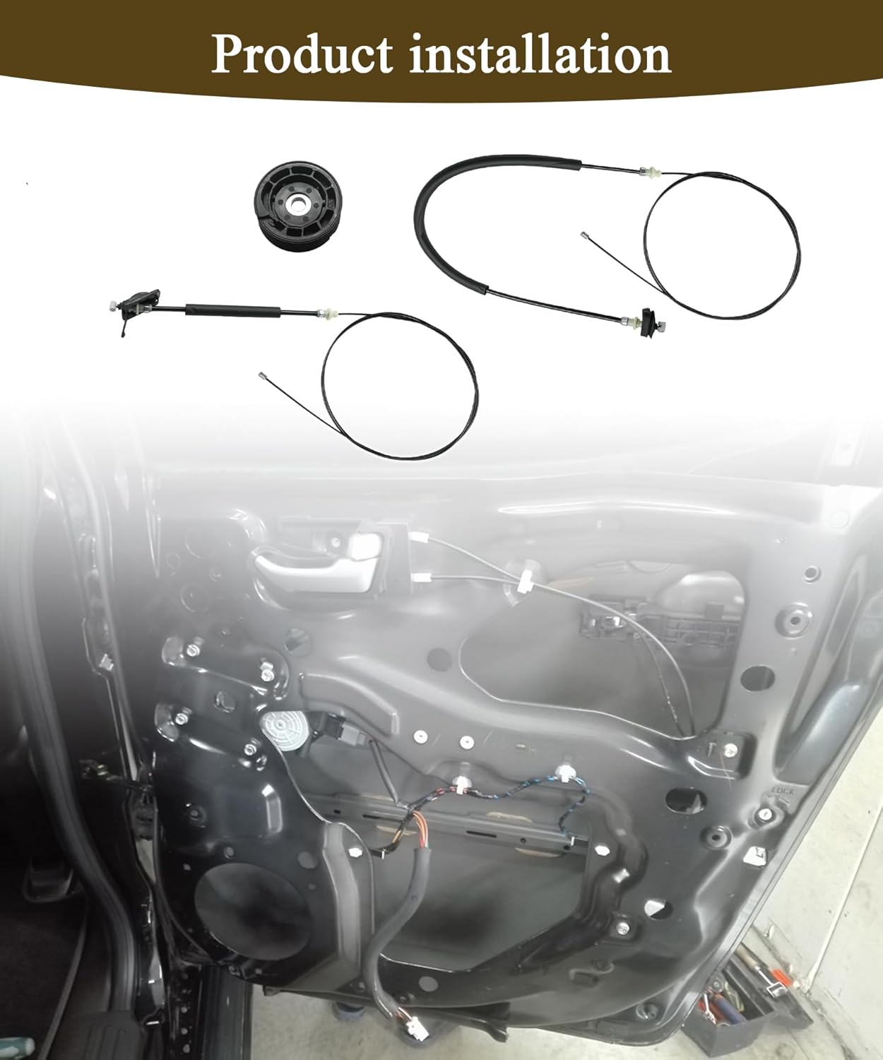 72546TK8A01 Sliding Door Cable Repair Kit Fits for 2011-2017 Honda Odyssey with Cable and Pulley Wheel Fits for Left or Right Door