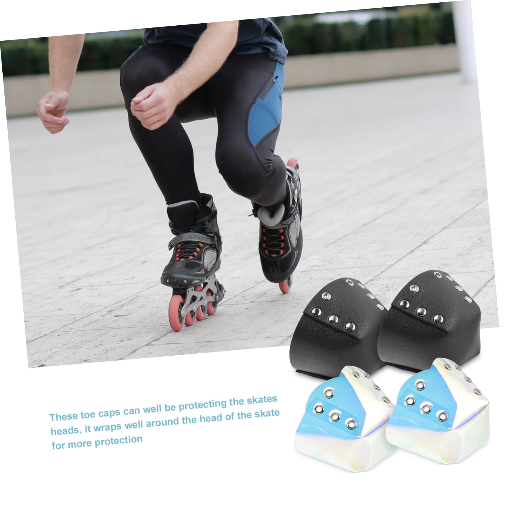 Toddmomy Patines Zapatos Gorras Puntera De Patinaje Calcetines De Patinaje Espaciadores De Patineta Soporte De Tobillo Botas Cascos De Scooter Engranajes Pastillas De Freno Cubierta De