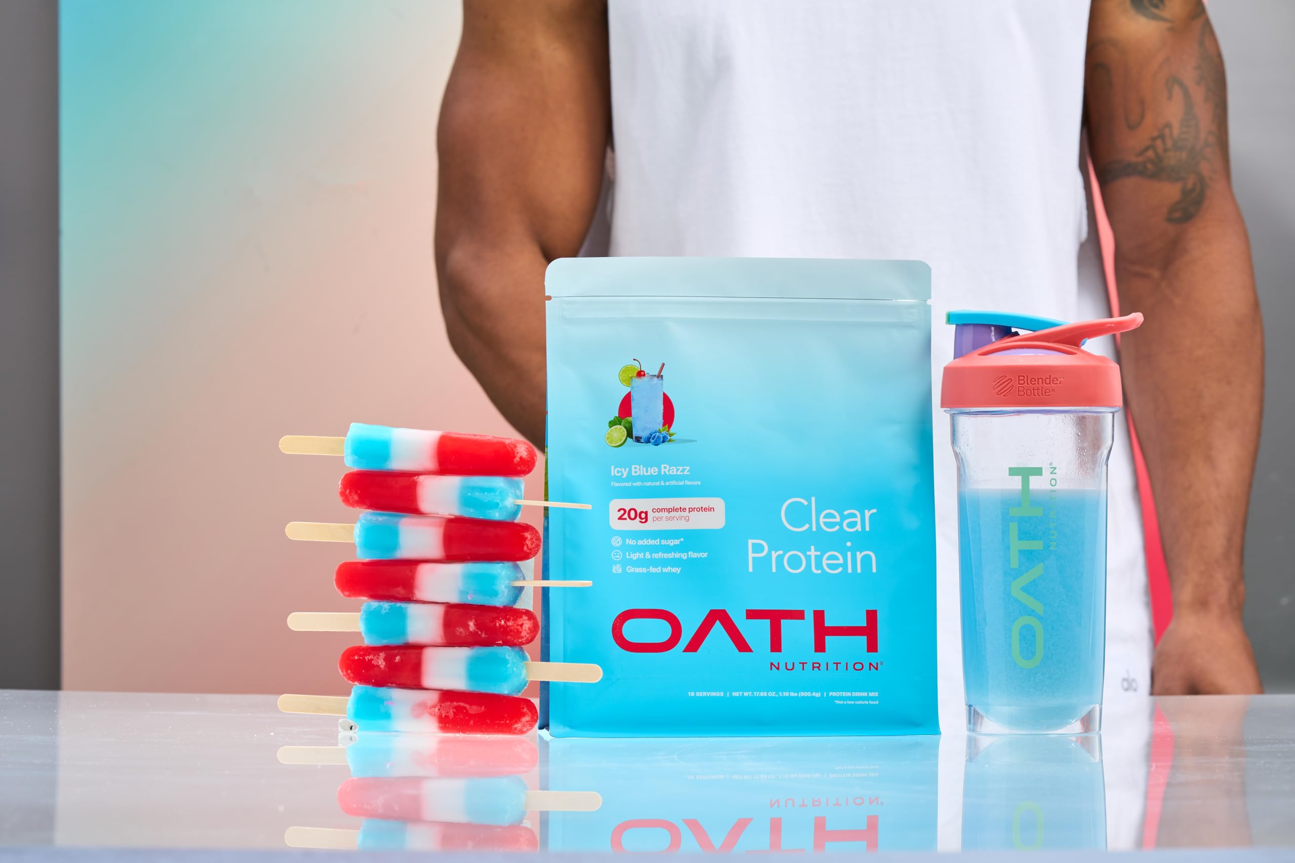 Oath Nutrition Clear Whey Isolate Protein Powder, ICY Blue Razz, 20g Complete Protein per Serving, No Added Sugar, Grass-Fed, 21 Servings — Amazon image 6