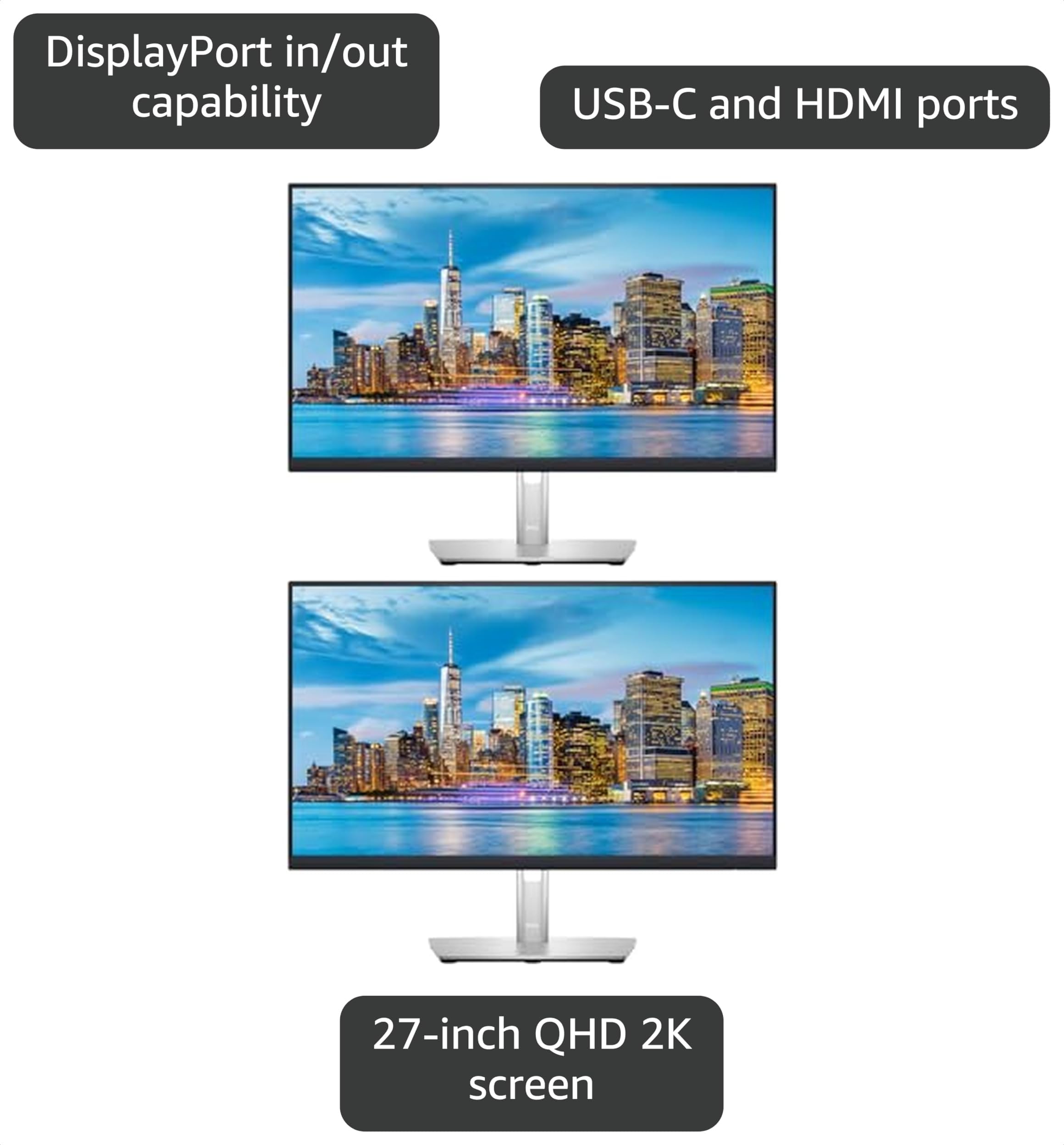 Amazon.com: Dell P2723DE 27-inch 1440P Quad HD 2K Backlit LED LCD