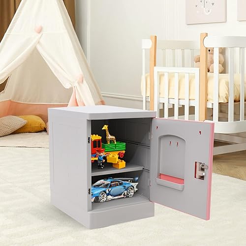 Miniatura 2 de Kathring Taquilla, armario de metal con bloqueo de 19 pulgadas, casillero independiente con 1 puerta, capacidad de peso de 44.09 libras, para