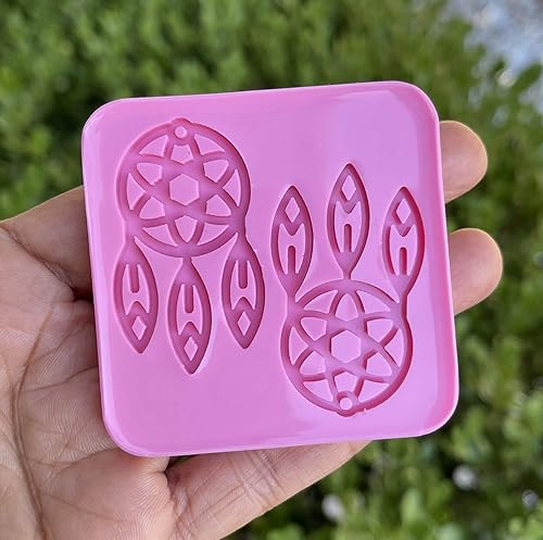 Miniatura 3 de Molde de atrapasueños para llavero de resina Molde de silicona atrapasu