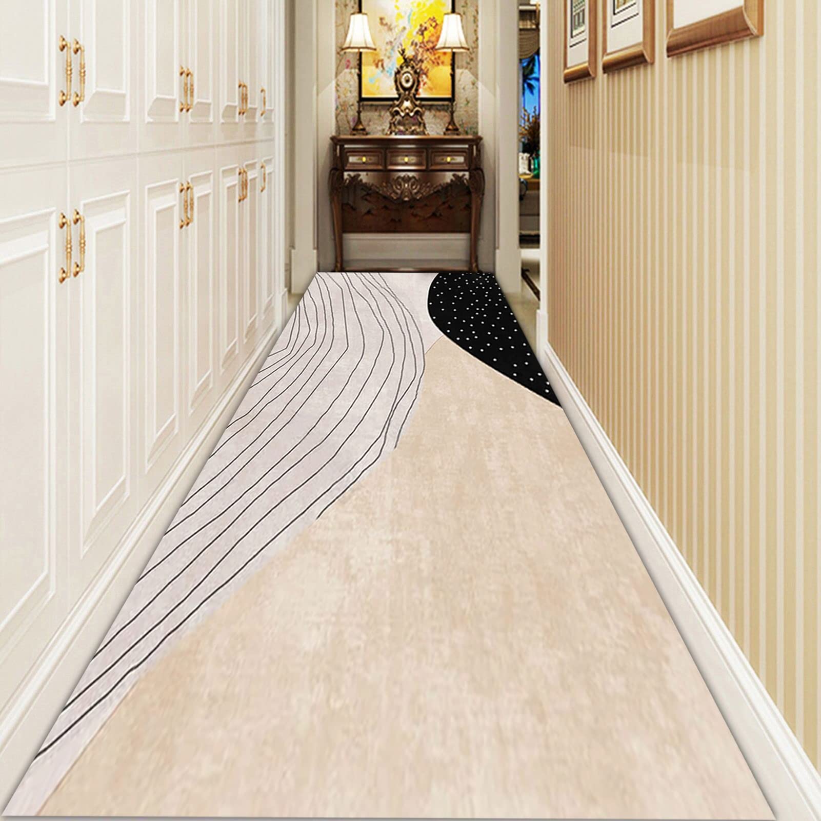 Modern Passage Tappeto Runner per Scale del Corridoio, Nordic Tappeto Cappeto Domestico Hotel Innnicata Corridoio Corridoio Tappeto Runner Lavabile Tappetini Antiscivolo (Size : 80x100cm)