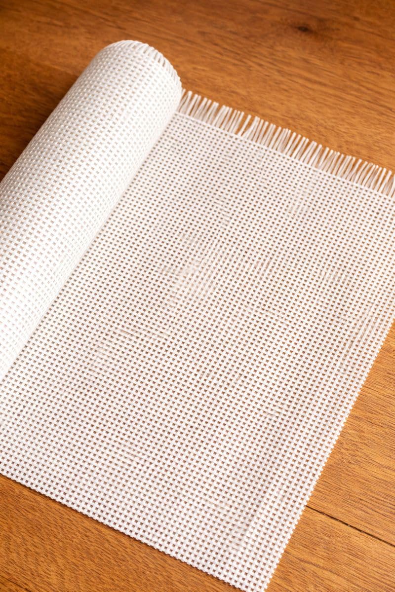 AM CANING Store Plastic Square Pattern Cane Webbing for Caning Projects Natural Pre - Woven Open Mesh Cane - PE Rattan Cane Webbing Rattan Roll Cabinet Chair (White) (24x60 inch)-image-15
