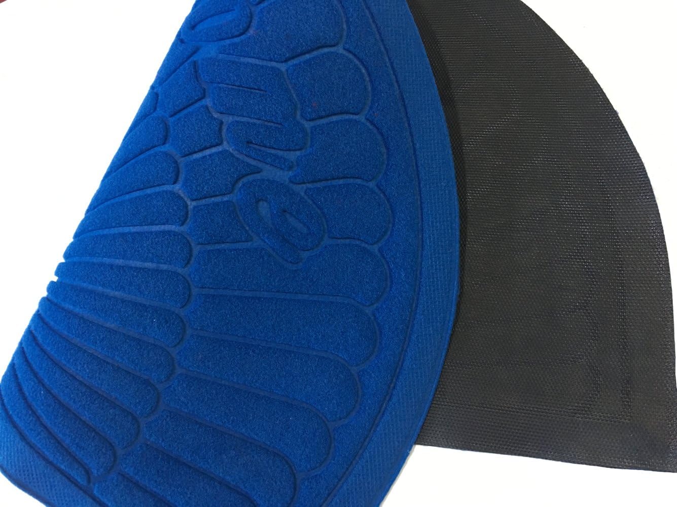 Bott Rubber Doormat Indoor Outdoor Half Round Door Mat Entrance Rug Floor Mats 20'' 32'' (RoyalBlue)