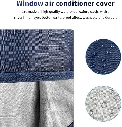 Miniatura 3 de Qualward Cubierta de aire acondicionado de ventana para unidad exterior, cubiertas de aire acondicionado para ventana al aire libre, tamaño mediano,