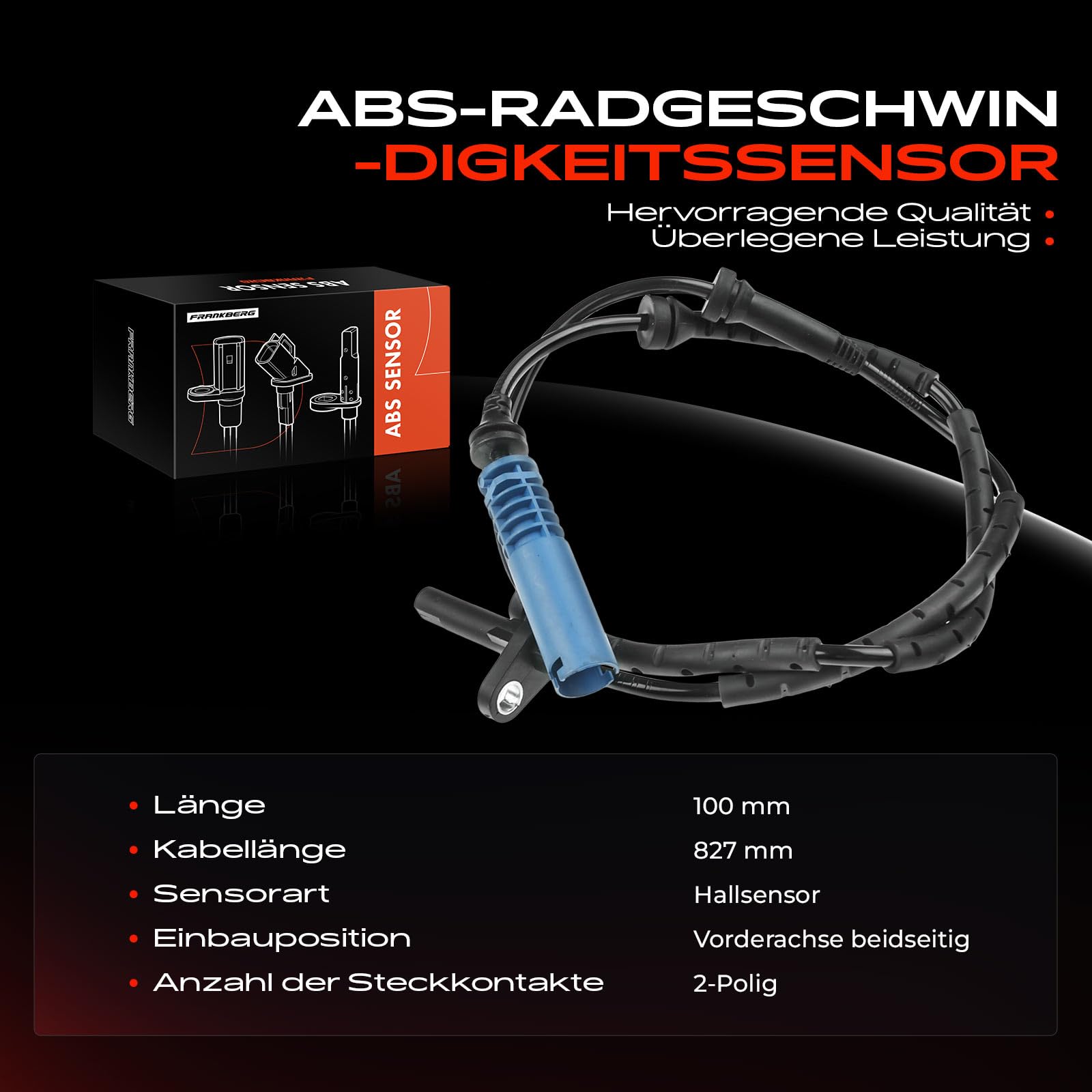 ABS Sensor Raddrehzahl Vorne Links oder Rechts für X3 E83 2.0L 2.5L 3.0L 2003-2011 34523405906