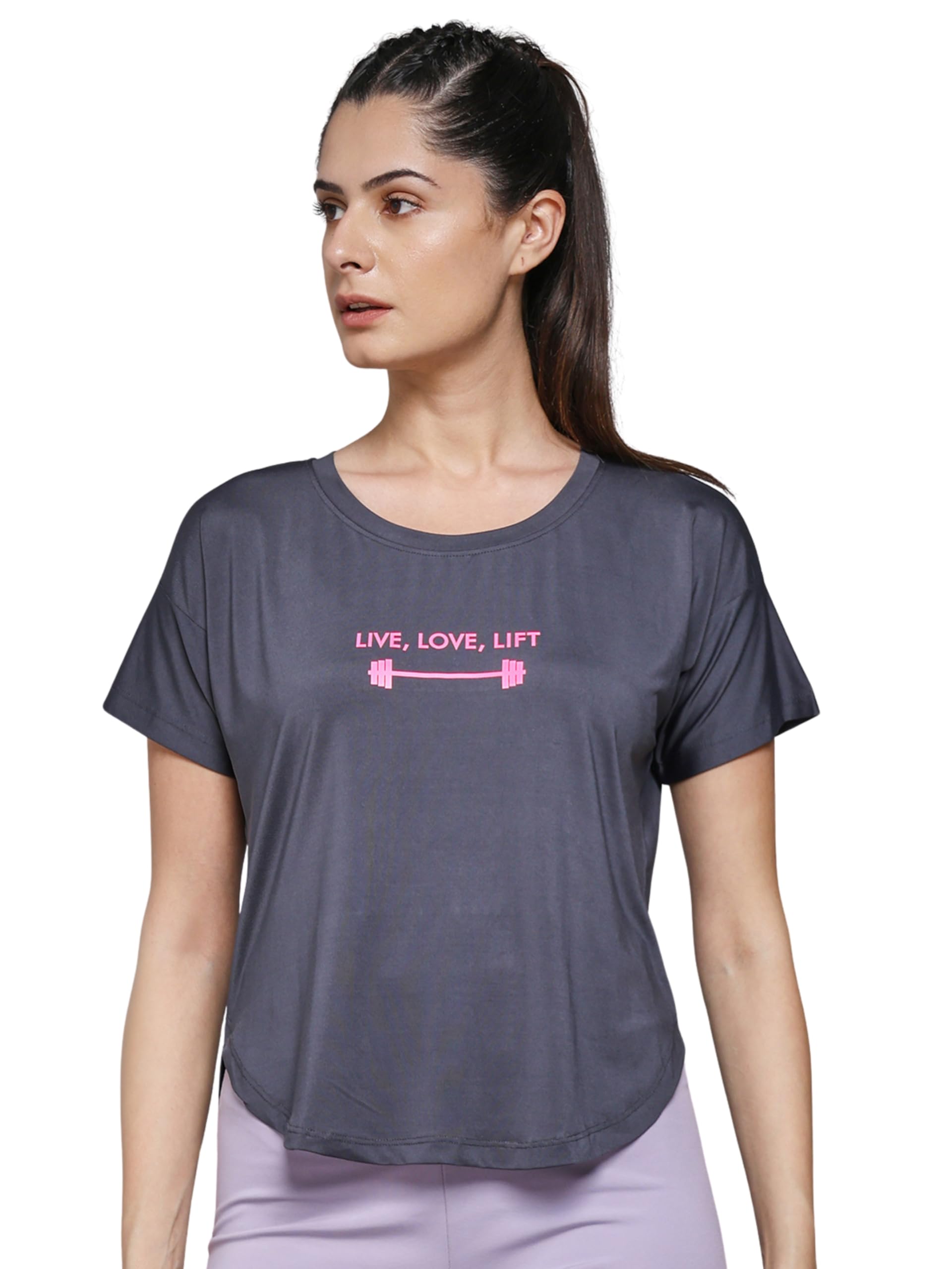 mkh Women Dri-Fit Gym T-Shirt | Breathable Activewear for Workout, Running & Yoga | Lightweight Poly-Spandex Sports Top/MKHWT-14011-picture-12