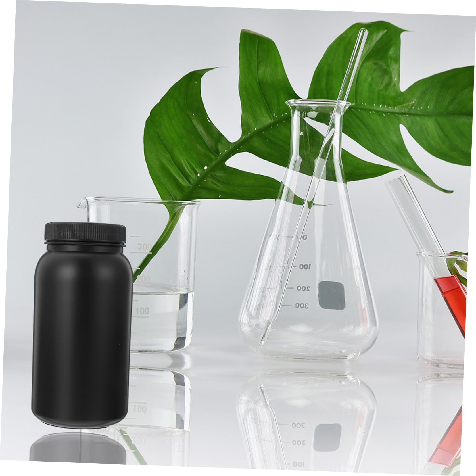 ABOOFAN 1set Wide Mouth Bottle Heavy Duty Bottles with Screw Caps Hdpe Plastic for Laboratory Use Leak Sealing Design Easy to Clean and Store 2pcs