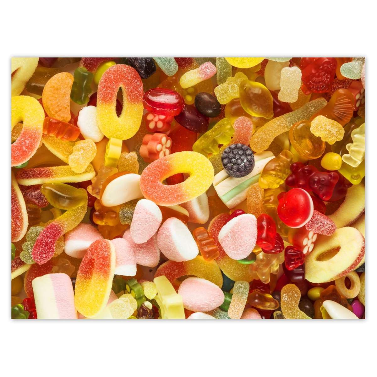 Stickers muraux bonbons gélifiés colorés 135x100 cm grand format déco chambre enfant H10739M
