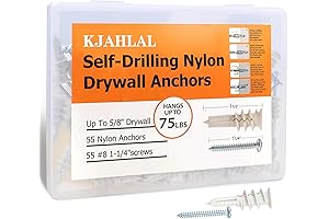Premium Drywall Anchoring Solution: #8 Drywall Anchors with Screws for No-Fuss Hanging