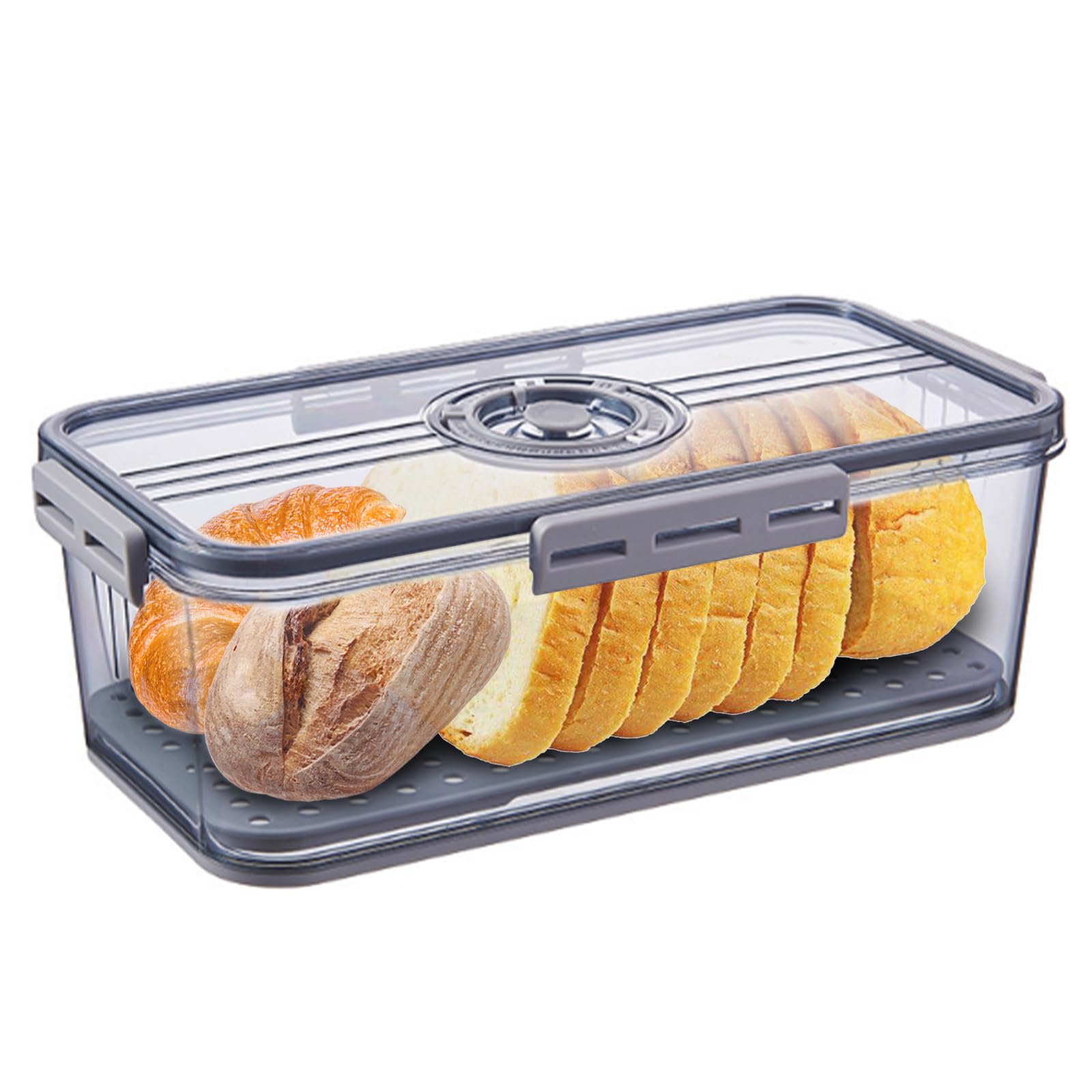 Contenitore per pane da cucina | Registrazione del, contenitore per pane, contenitore per pane, contenitore ermetico per pane e pane con valvola 'aria per pane fatto in casa