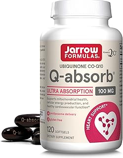 Jarrow Formulas Q-absorb Co-Q10 100 mg - 120 Softgels - High Absorption Co-Q10 - Antioxidant Support for Mitochondrial Energy Production & Cardiovascular Health - Up to 120 Servings