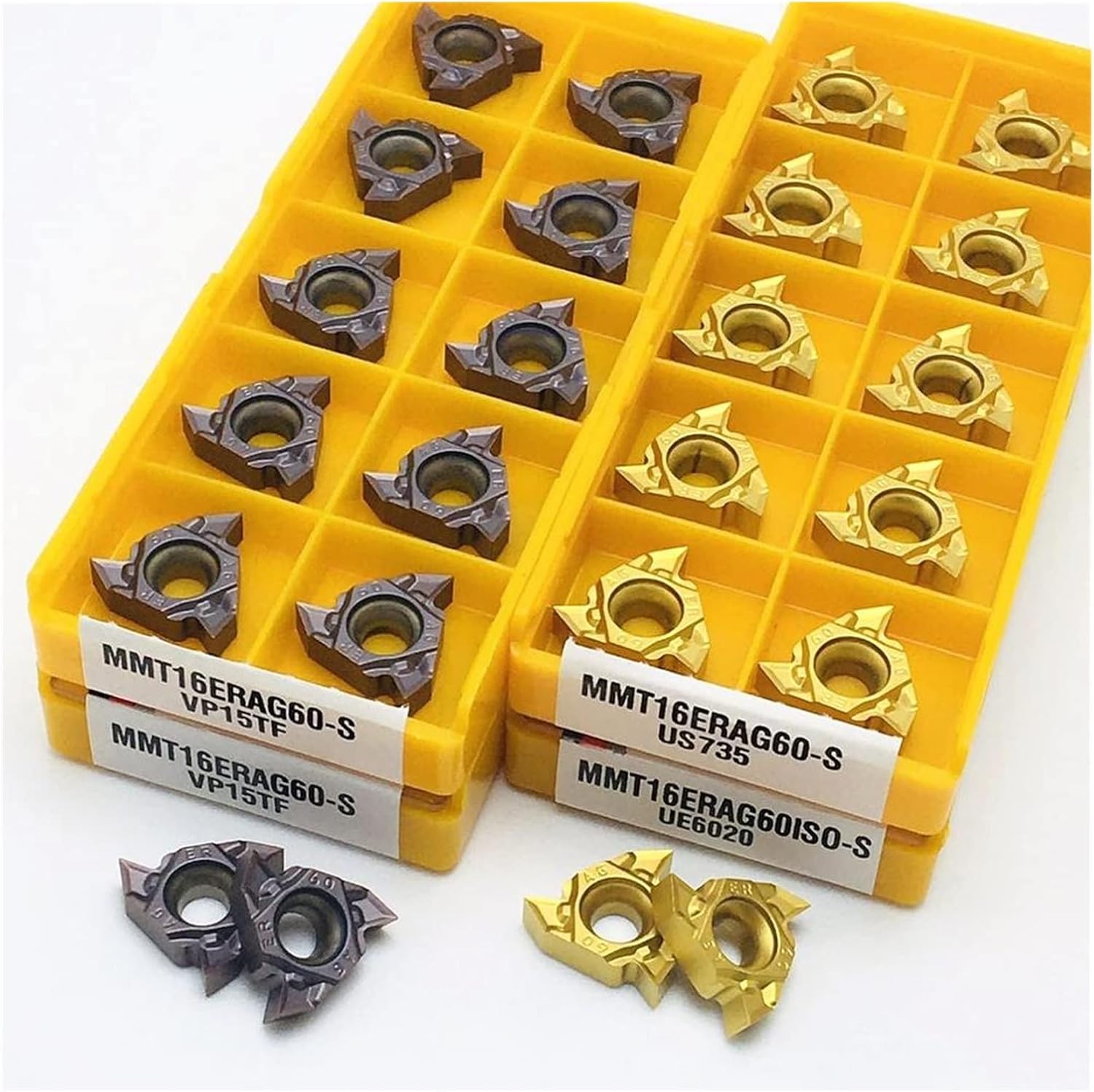 Surface Milling Cutter Carbide Inserts MMT 16ER AG60-S VP15TF UE6020 US735 Turning Inserts Thread Turning Tools MMT16ER Thread Inserts (Angle : 16ER AG60-S US735, Shank Diameter : 10PCS(1box))