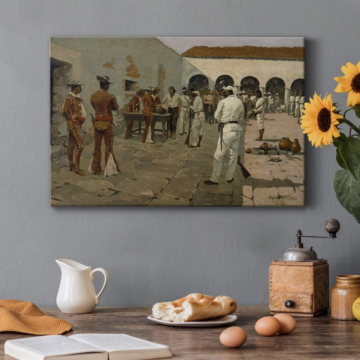 Wall Décor, Bathroom Wall Art, Rustic, Contemporary, Modern, Traditional, The Mier Expedition, The Drawing of the Black Bean - Gallery Wrapped Canvas 24X36