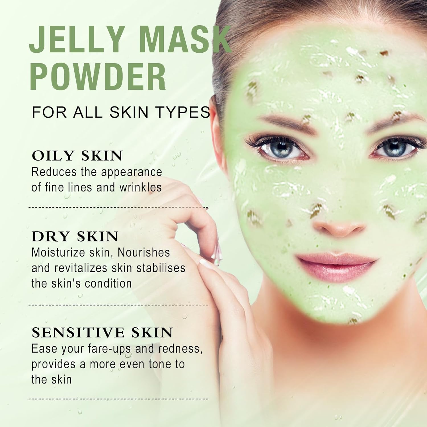 LUCKY CAT Jelly Mask for Facials Professional, Hydrating & Moisturizing Peel-Off Gel Jelly Face Mask Skin Care for Deep Hydration & Glow, Professional Spa Use for All Skin Types 23 Fl Oz (6 Pcs)