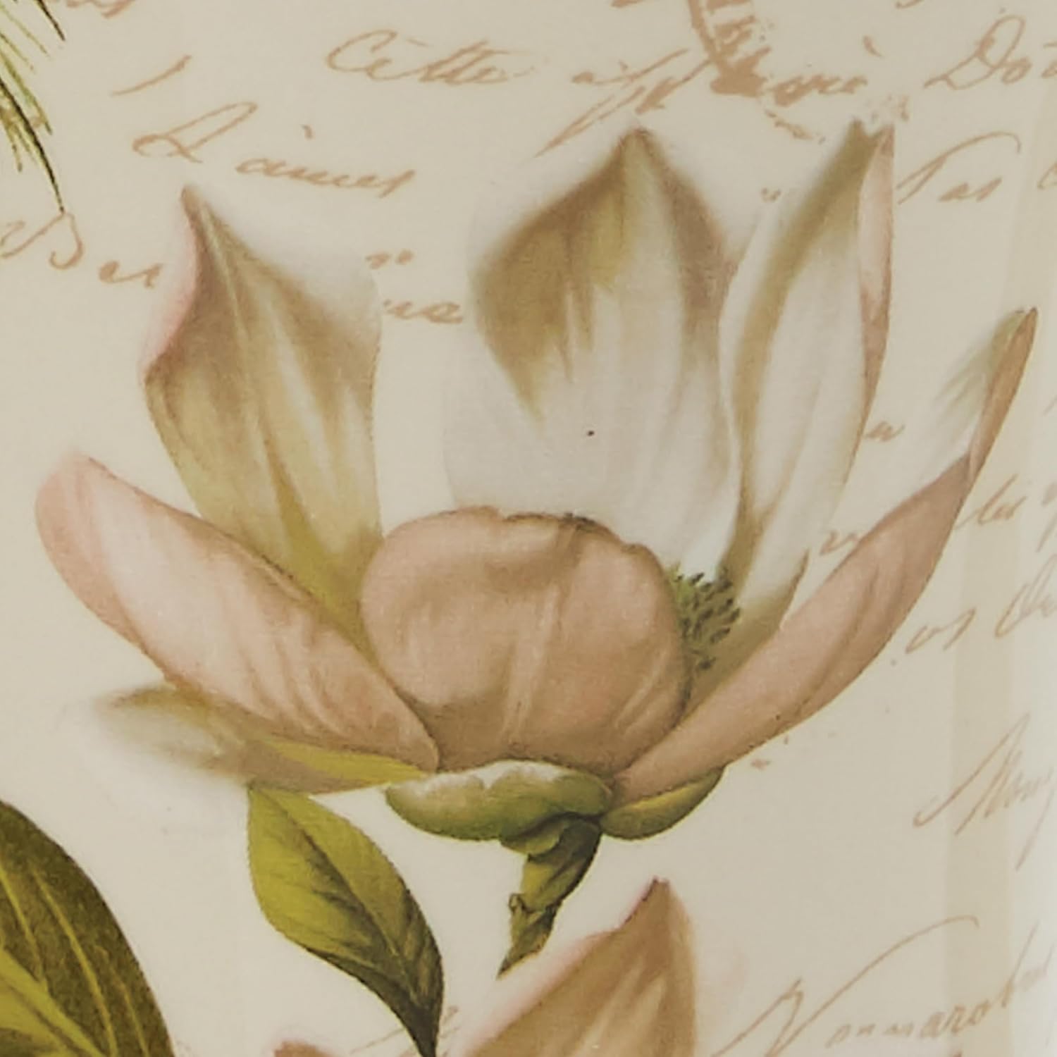 Park Designs Wintertime Mug Set of 4 | White Botanical Christmas Coffee Mugs with Gold Rim | 16 oz Dolomite Drinkware | Elegant Winter Kitchen Decor for Tea, Cocoa & Seasonal Farmhouse Tabletop