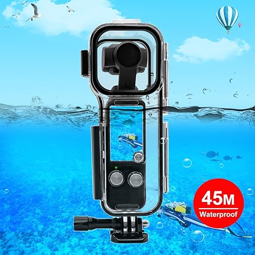 Miniatura 2 de PULUZ Funda de buceo para DJI Osmo Pocket 3 Funda impermeable PC carcasa protectora 147.6 ft147 pies cubierta de buceo submarino con accesorios para