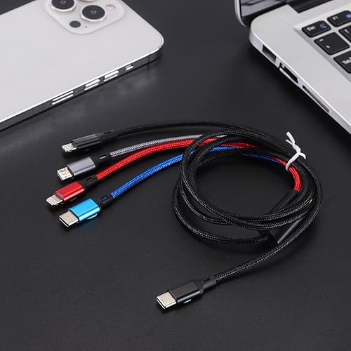 Miniatura 7 de SDBAUX Cable de carga USB A múltiple, USB A a 4 en 1, adaptador de cable de carga rápida USB dual IP tipo C Micro USB conectores compatibles con