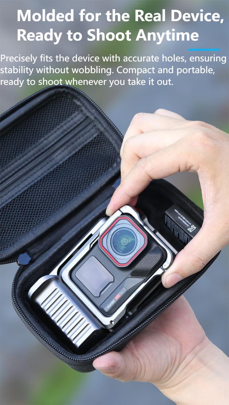 Futerał do Insta.360 Ace Pro 2 Xplorer – wodoodporny, odporny na wstrząsy, kamera do przechowywania, uchwyt, baterie i adapter szybkiego zwalniania
