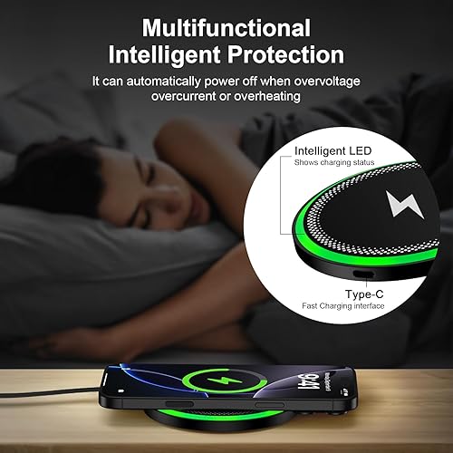 Miniatura 6 de For Samsung Wireless Charger Fast Charging Pad for Galaxy S25 Ultra/S26/S24 Plus/S24 FE/S24Ultra/S23+/S22/S21,15W Wireless Phone Charger Android