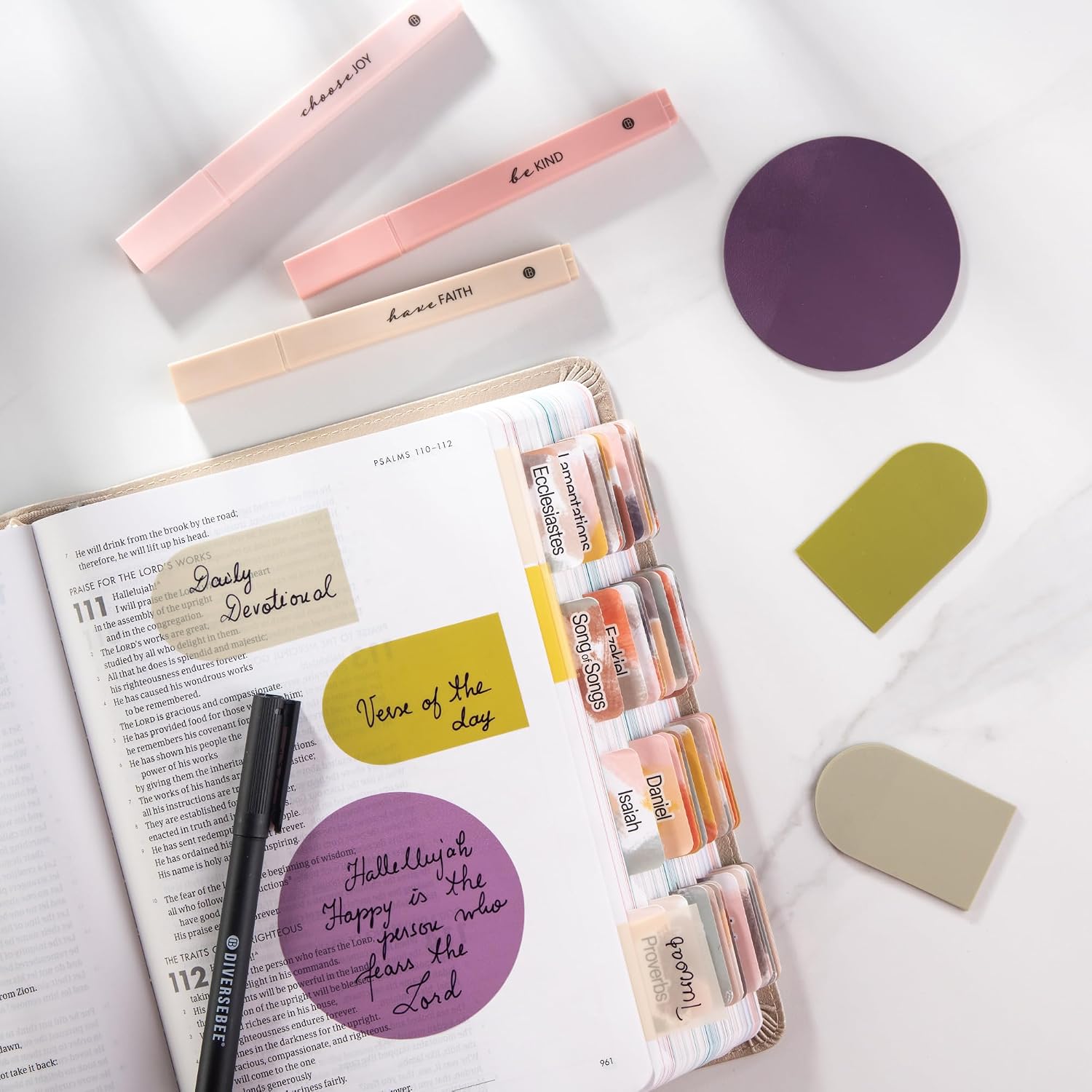 DiverseBee Transparent Sticky Notes Set with Quick Dry Pen (Muse) image 2