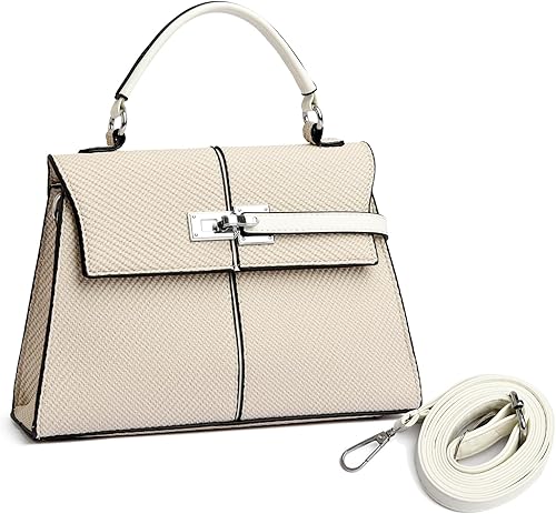 Eslcorri Bolsos cruzados para mujer, a la moda, de cuero, con asa superior, bolso de viaje, bolso de mano mediano