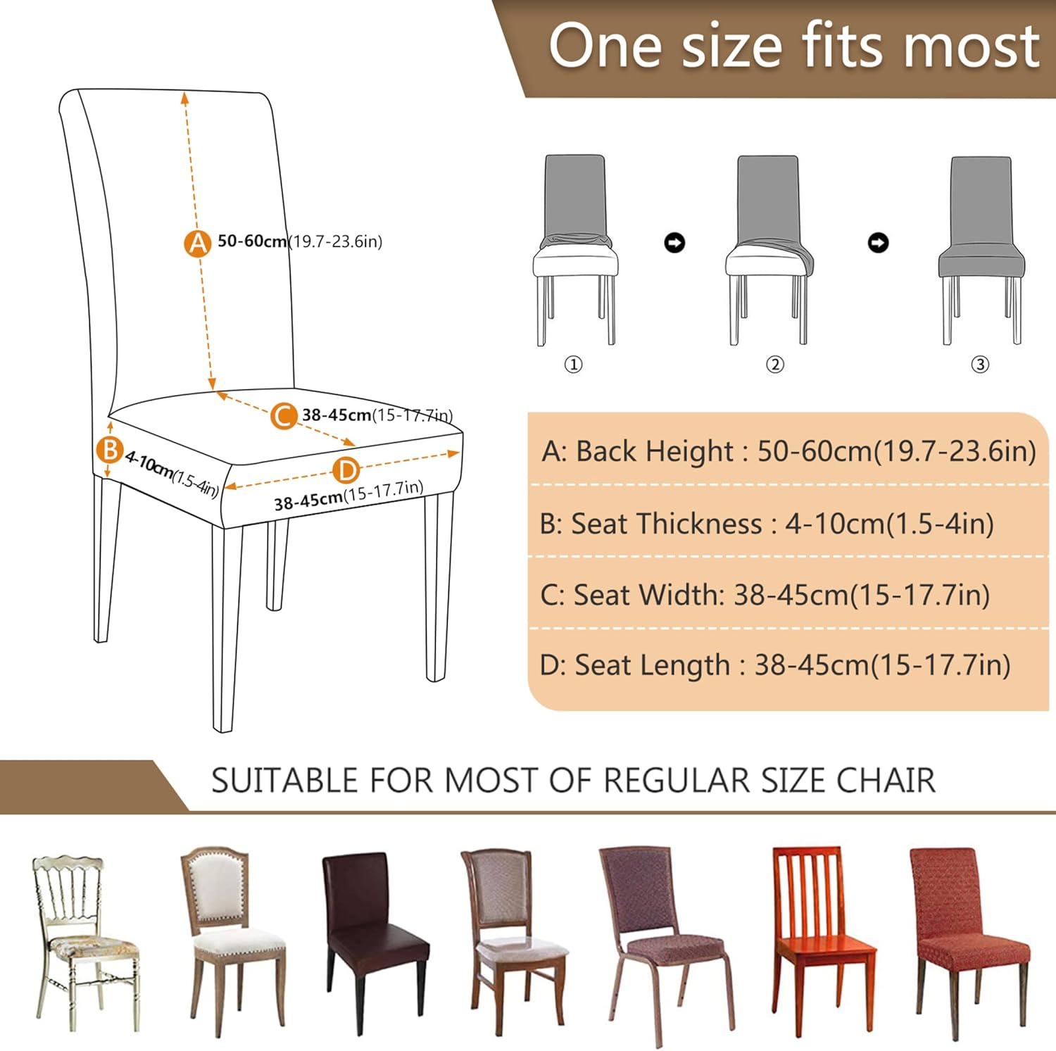 xigua Easter Egg Stretch Chair Covers Set of 4 Removable Washable Dining Chair Slipcovers for Kitchen Dining Room Hotel Decor