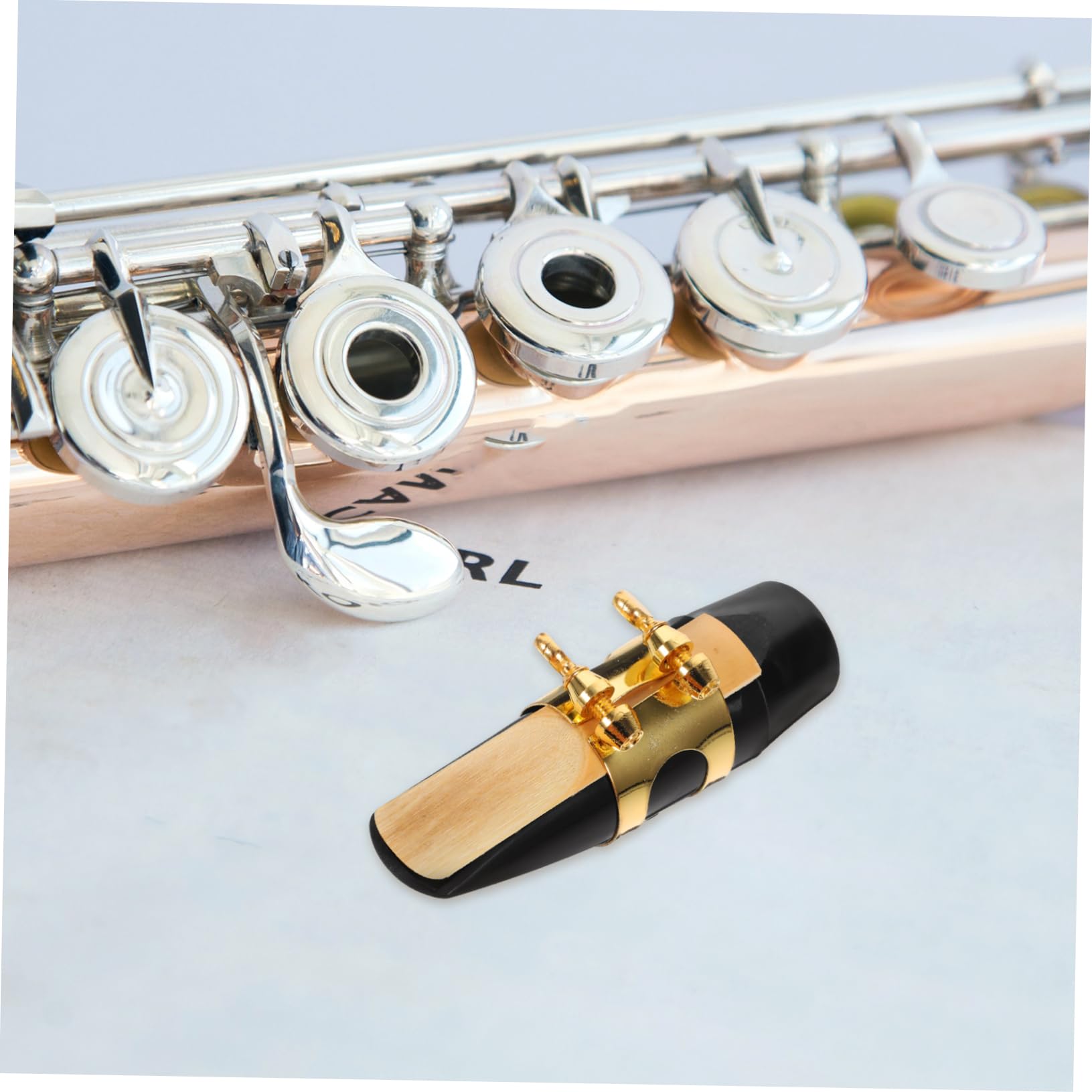 Abaodam 3piezas Boquilla Para Saxofón Con Cojín De Dientes Accesorios De Saxofón Incluye Boquilla Tapa y Lengüeta Para Práctica y Conciertos