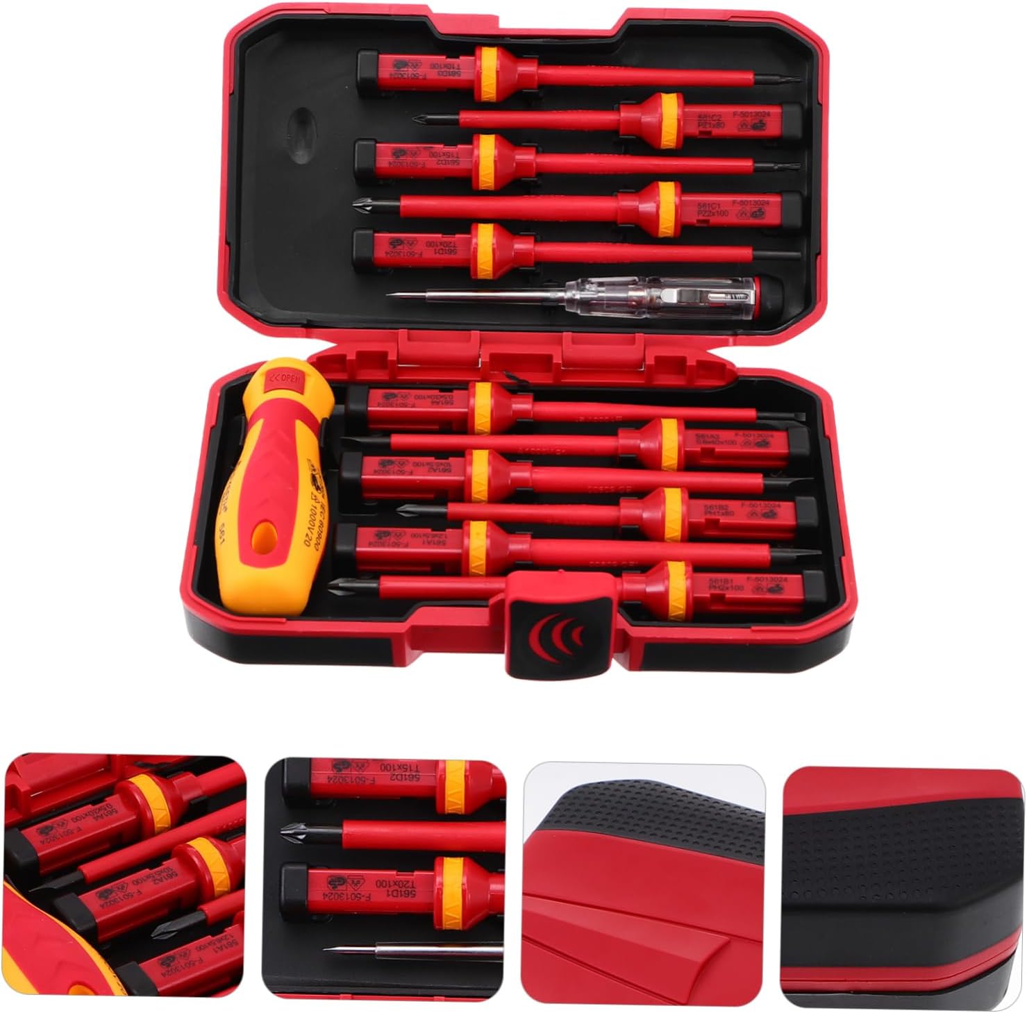 Angoily 1set Vde Precision Screwdriver Mobile and Tablet Repair Ergonomic Non-slip Handle Tools for Electronics Disassembly and Maintenance