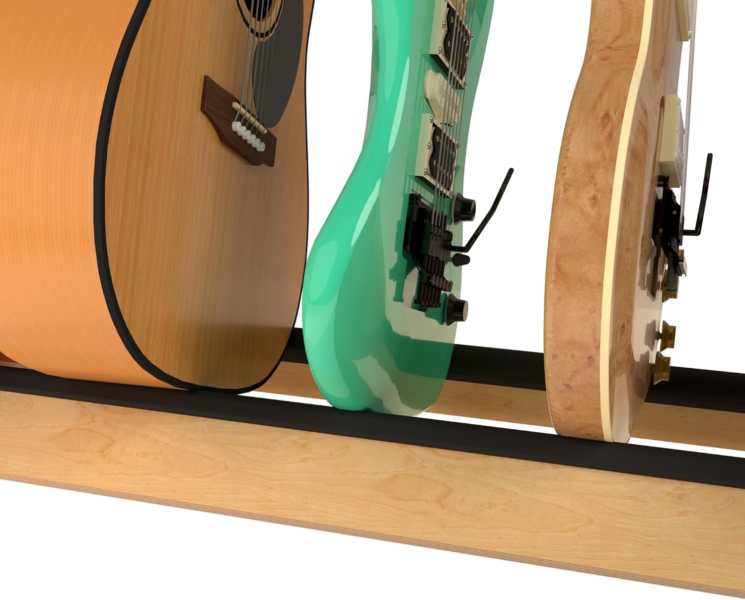 A&S Crafted Products 6 Guitar Stand for Acoustics & Electrics - The VersaRack | Nitro Safe Hardwood Rack | Made in U.S.A.