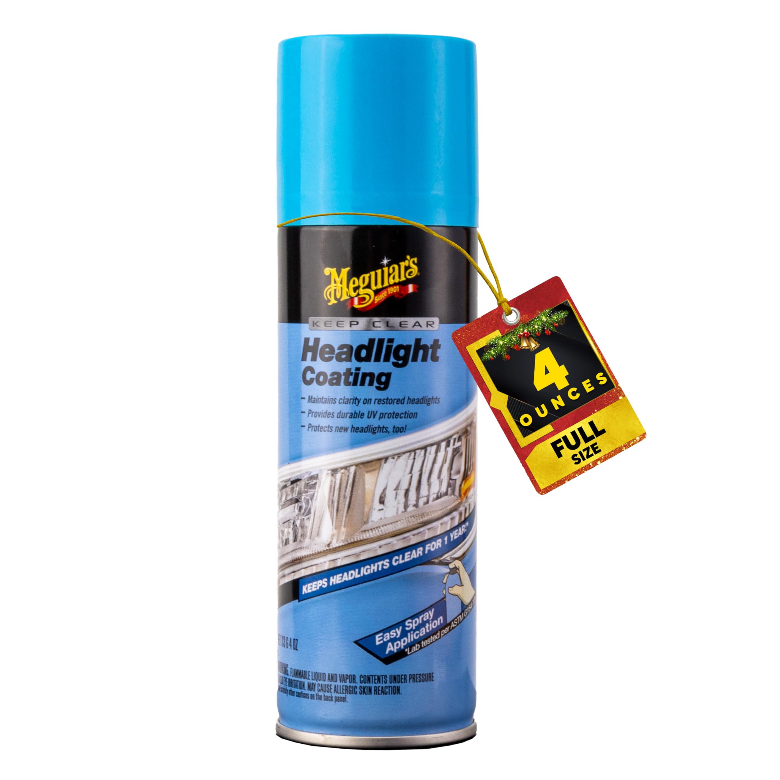 Meguiar's Keep Clear Headlight Coating, Maintain Like-New Clarity of Your Headlights with an Easy-to-Use Formula and UV Protection that Lasts All Year Long, 4 Ounce Aerosol
