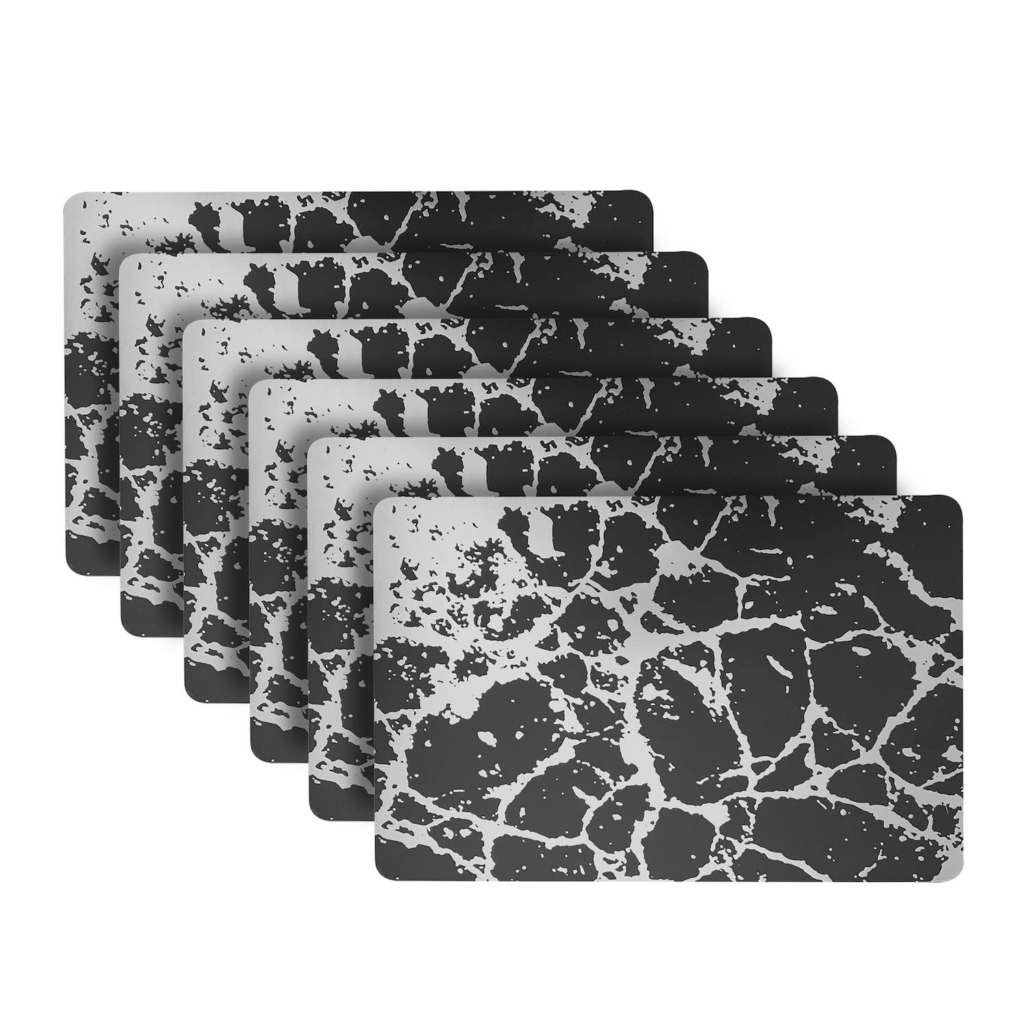 Sets de table en marbre noir antidérapants et thermorésistants