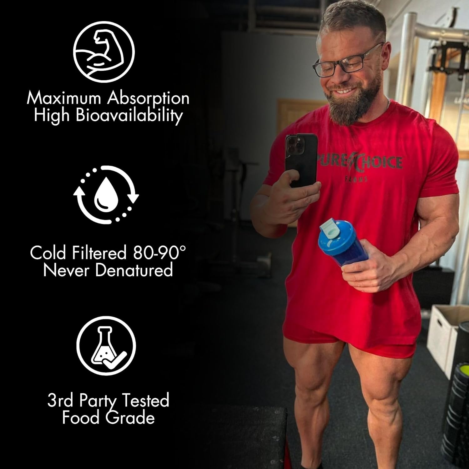 Pure Choice Peanut Butter Whey Isolate Protein Powder, 28g Protein & Low Fat, Best Cold Filtered & Undenatured Whey, No Fillers Or Artificial Sweeteners (Peanut Better, 2 lb)