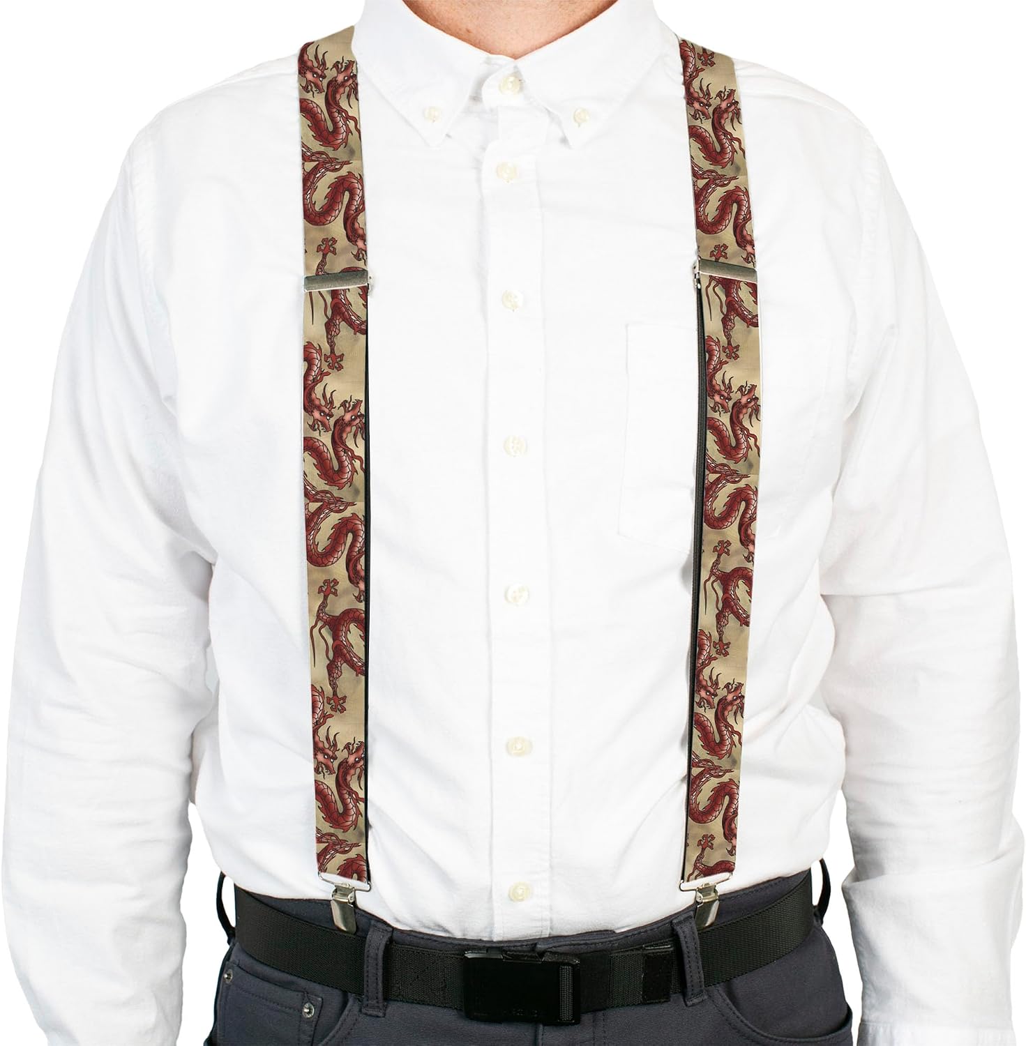 Buckle-Down Suspenders, Dragons Tan