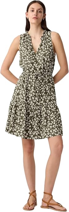 GAP Women's Sleeveless Split Neck Dress