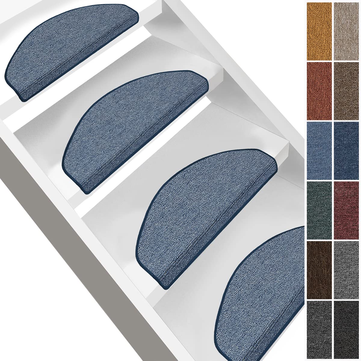 Tapis d'escalier de Haute qualité - CASA Pura® - Marchettes d'escalier antidérapant - Polypropyléne - Beige - Lot de 1 Tapis d'escalier de Haute qualité - CASA Pura® - Marchettes d'escalier antidérapant - Polypropyléne - Beige - Lot de 1