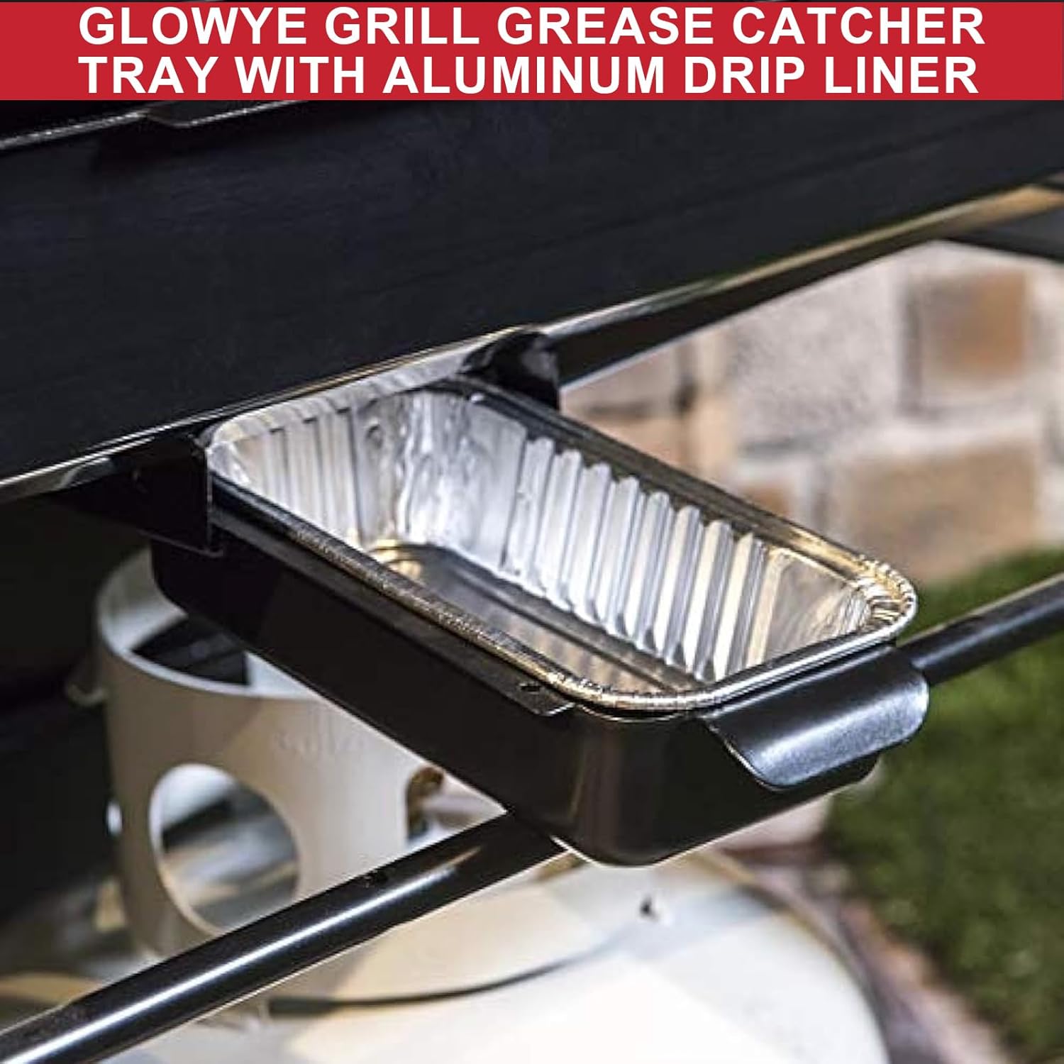Grill Grease Pan Liners for Charbroil 9328812P06, 10 Pack Aluminum Liner for Charbroil G416-0015-W1 & Most Charbroil Gas Grills